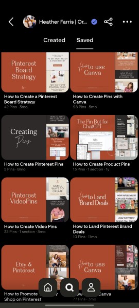 content marketing on Pinterest with optimized boards