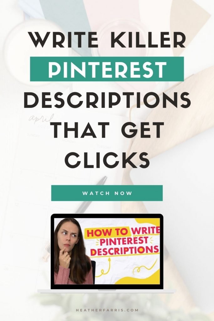 I want to learn how to write Pinterest descriptions that actually get my pins to rank. I get this often and it's really simple. I have a formula that I have used for years to write Pinterest descriptions that actually generate clicks. Believe it or not you can get lots of traffic without learning how to rank #1 on Pinterest. Ranking high in search is great but if your overall pin doesn't connect with your audience then what's the point? Learn how to write pin descriptions for your pins that work