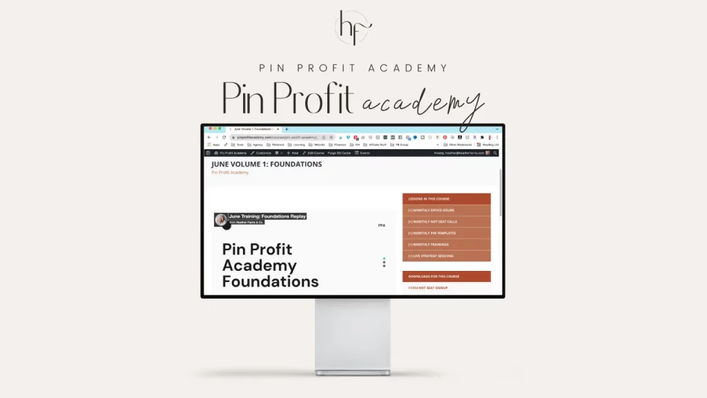 learn Pinterest strategy in clickup through pin profit academy