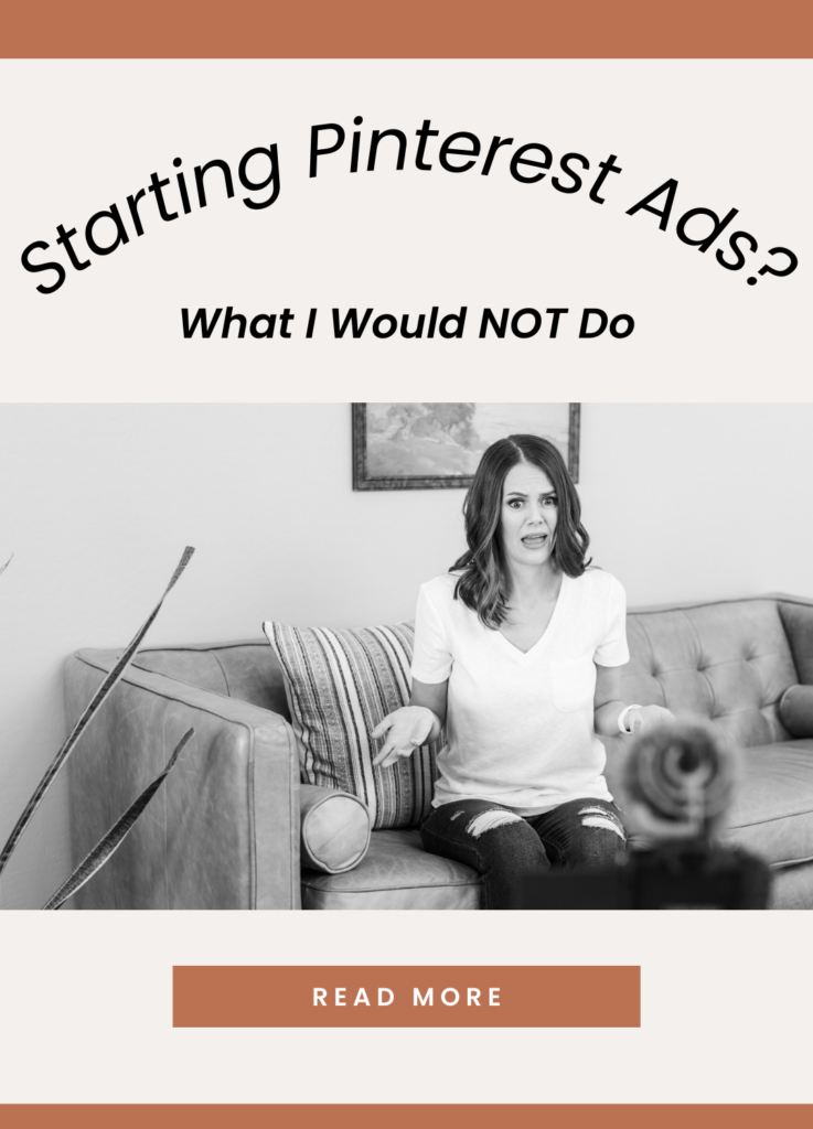 what I would not do with starting pinterest ads