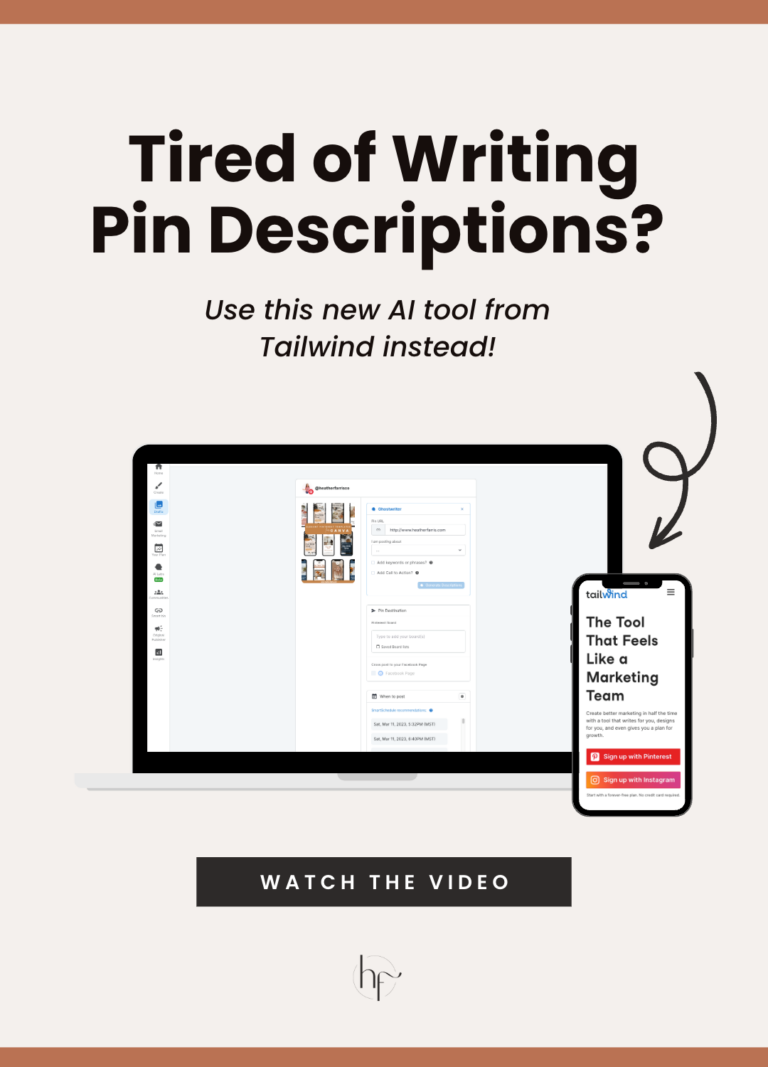 Use Tailwind Ghostwriter to Write Your Pin Descriptions For You