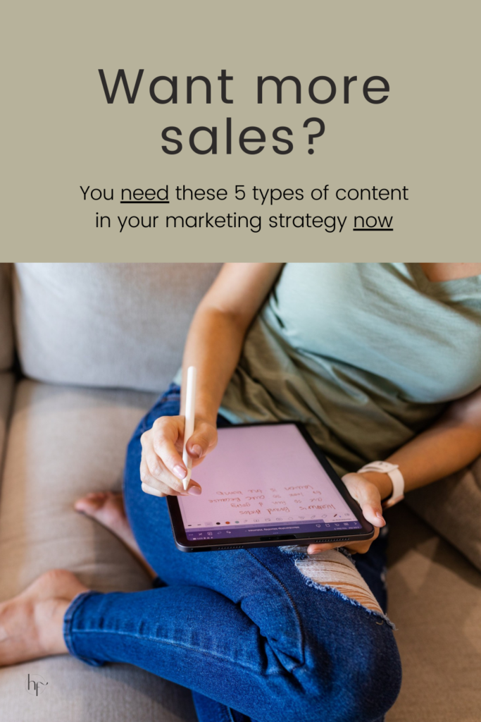 types of content creation for more sales