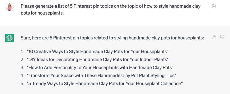 how to use chatgpt for pinterest pins