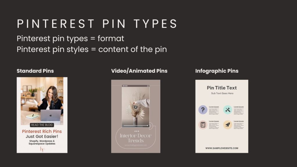 pin types for your pinterest marketing strategy