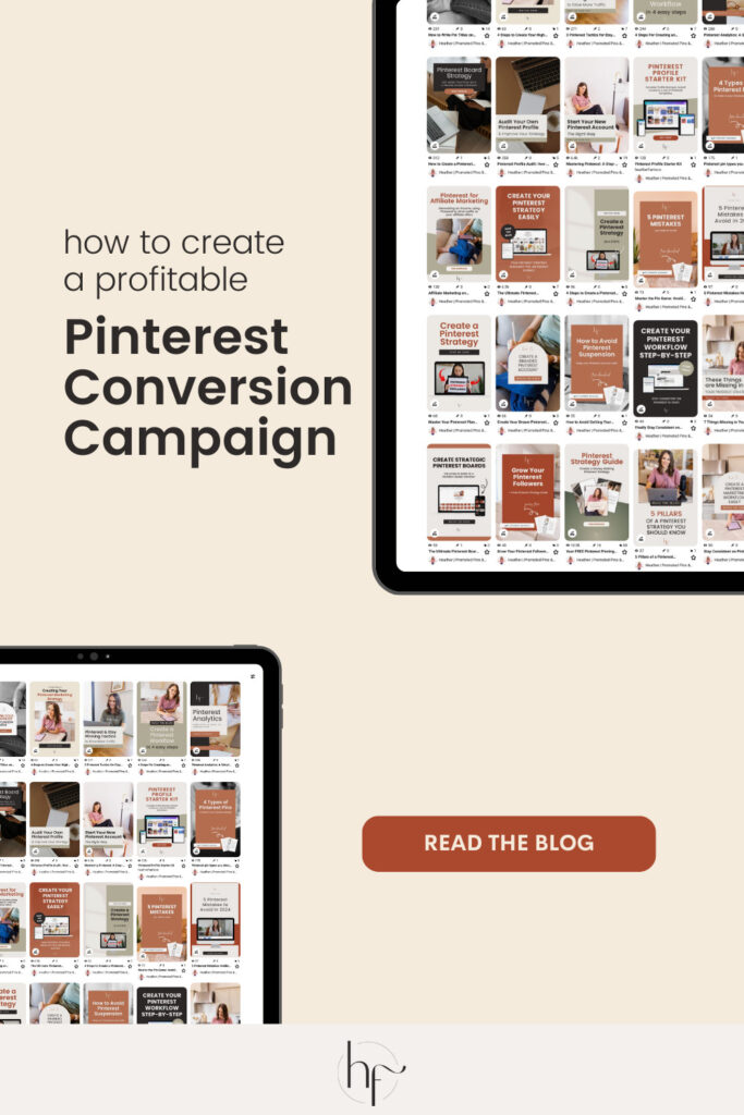how to create a profitable pinterest conversion campaign