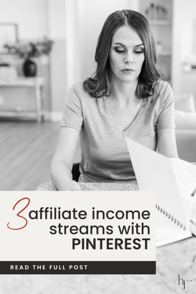 three affiliate income streams with pinterest