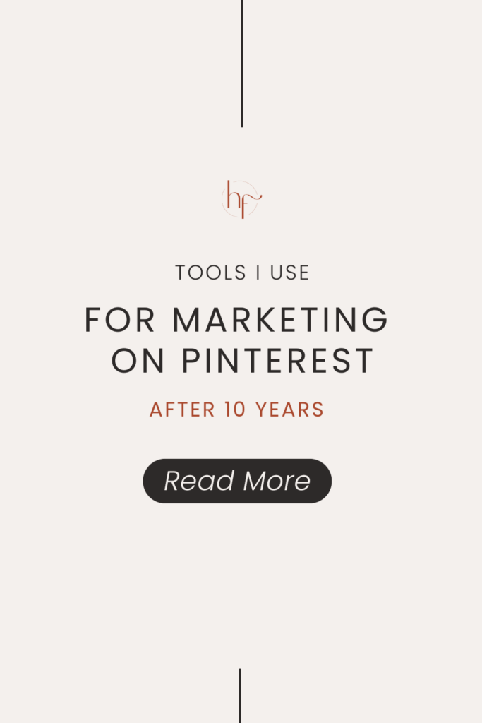tools I use for marketing on pinterest