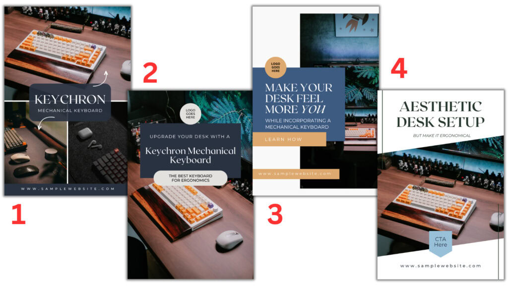 Pinterest pins for affiliate products examples