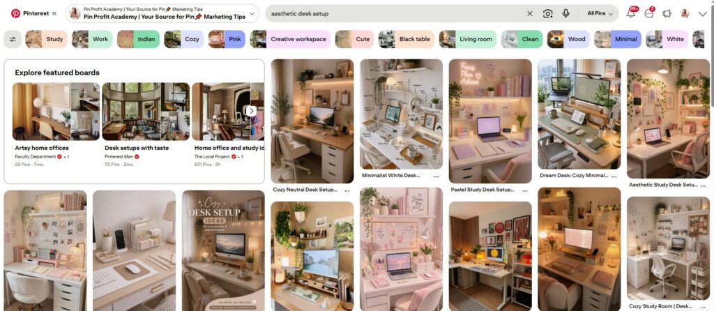 strong Pinterest pins for affiliate products within an aesthetic