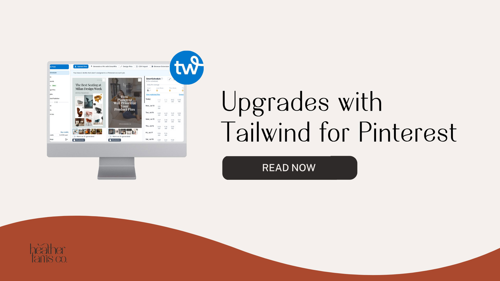 upgrades with Tailwind for pinterest