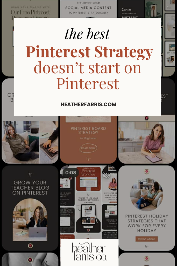 the best Pinterest strategy doesn't start on Pinterest